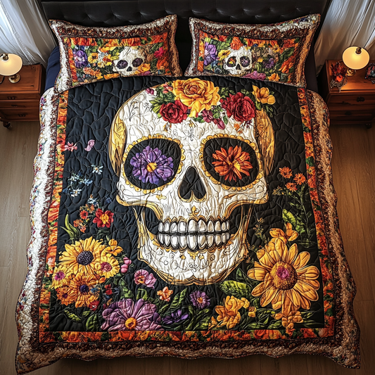 Skull Beauty 3-Piece Quilted Bedding Set NCU0TL1914