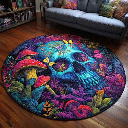 Skull Bloom Quilted Round Mat NCU0NNT2598