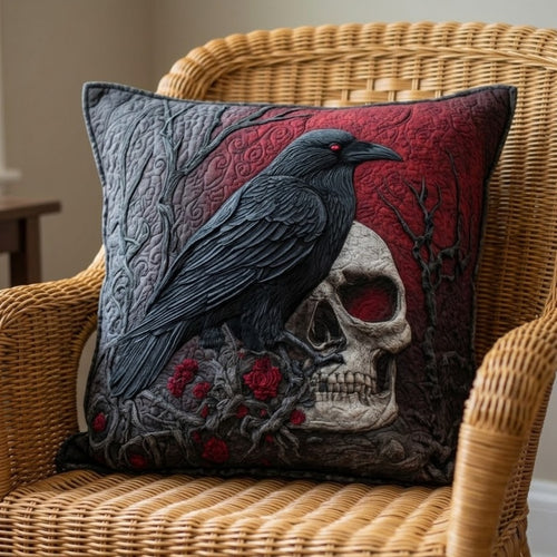 Crimson Raven Quilted Pillow Case NCU0PVL940