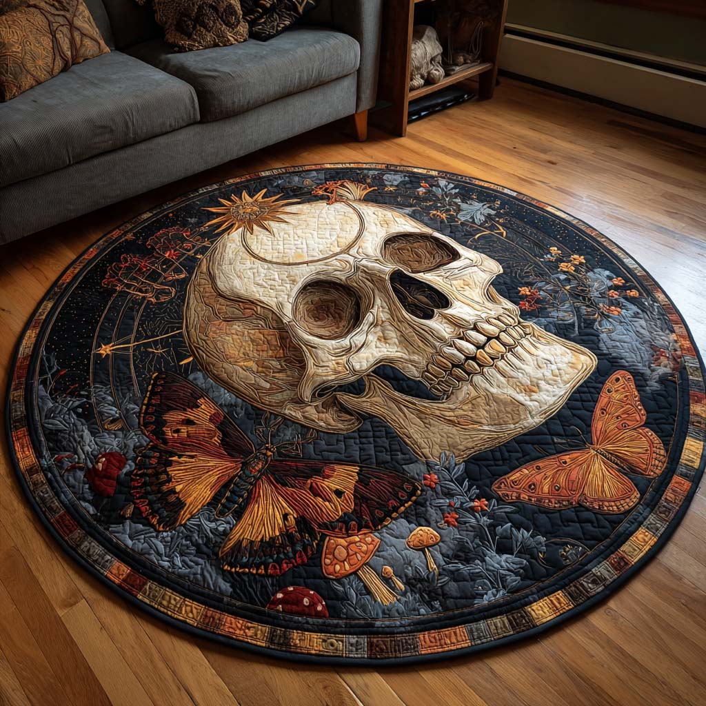 Skull Forest Quilted Round Mat NCU0NNT2599