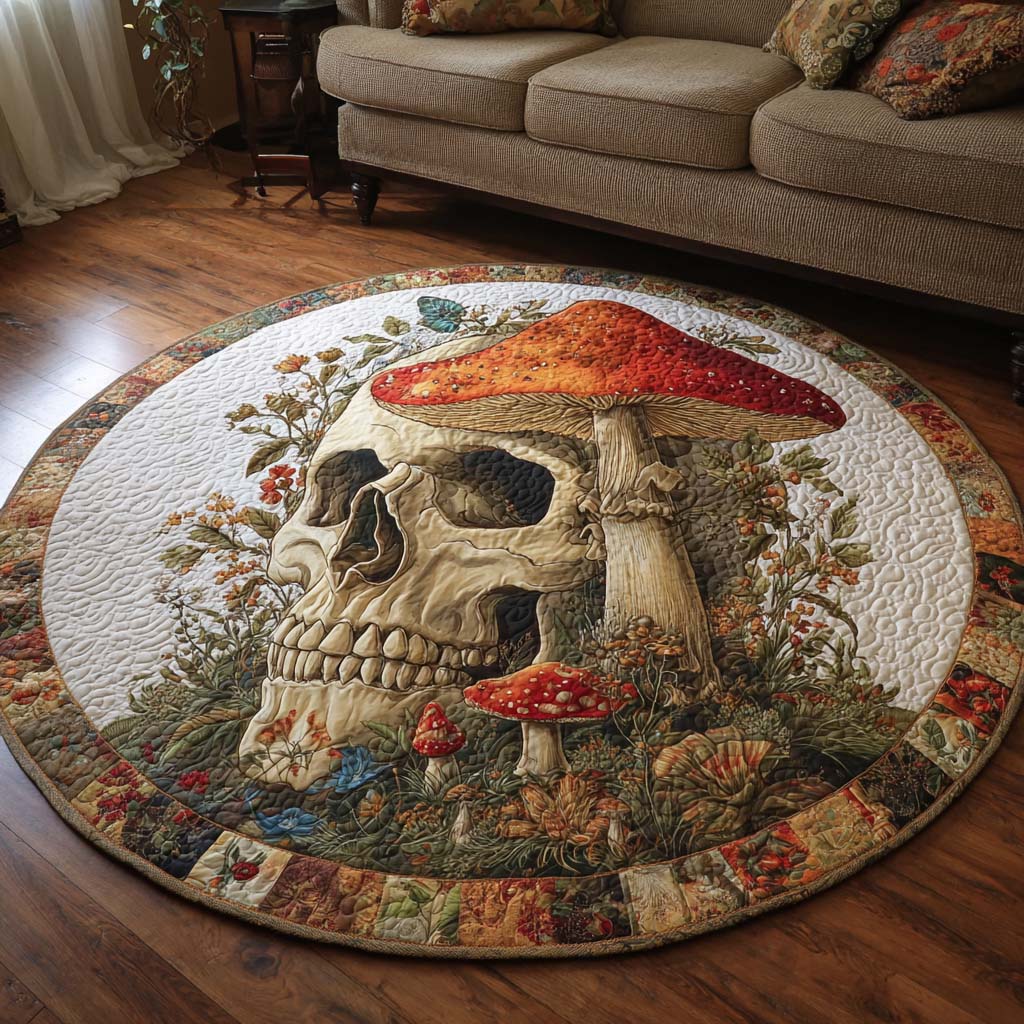 Skull Grove Quilted Round Mat NCU0NNT2600