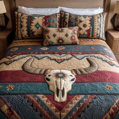 Skull Legacy 3-Piece Quilted Bedding Set NCU0NTD1697