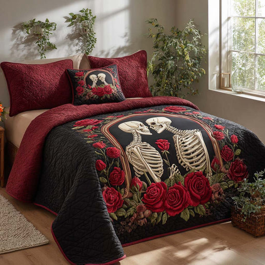 Skull Lovers 3-Piece Quilted Bedding Set NCU0NNT2659