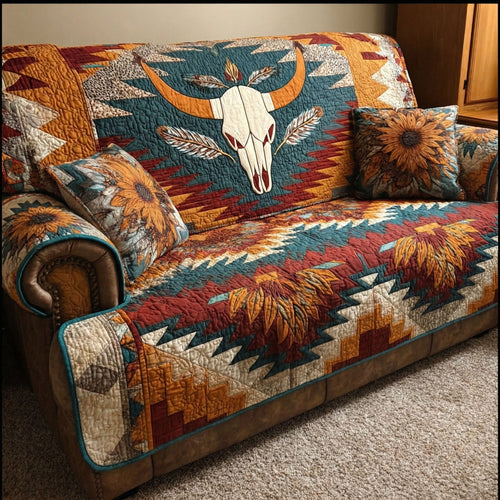 Skull Spirit Quilted Sofa Cover NCU0NTD1707