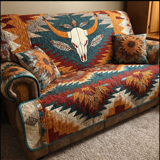 Skull Spirit Quilted Sofa Cover NCU0NTD1707