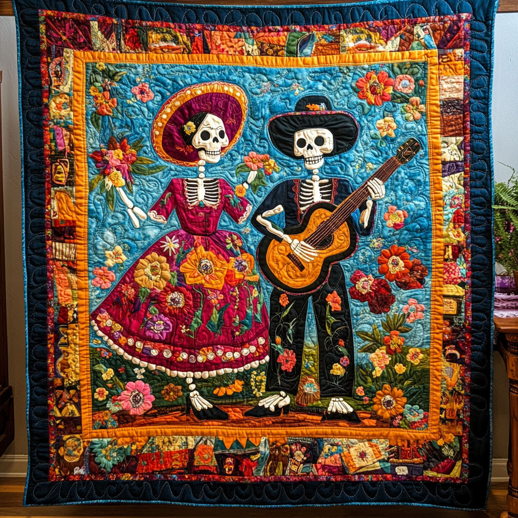 Skull of Flora Quilted Blanket NCU0PT2021