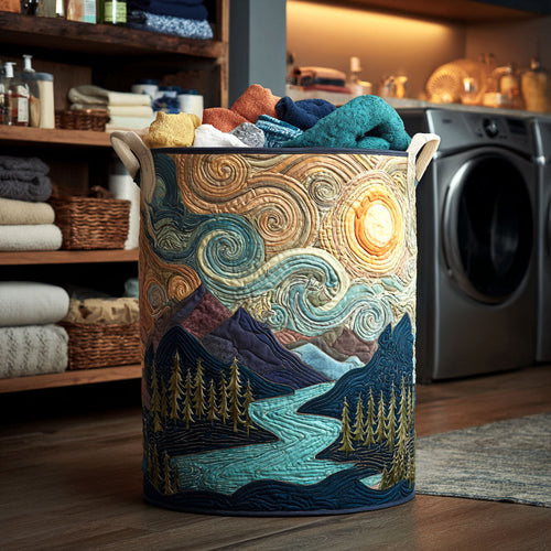 Sky Flow Quilted Laundry Basket NCU0NTV225