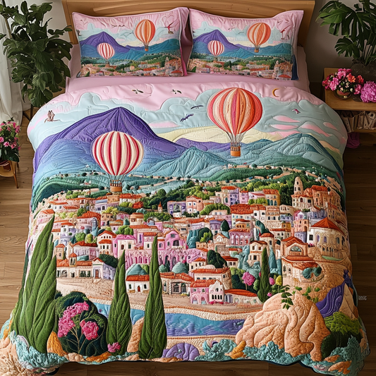 Skyward Dreams 3-Piece Quilted Bedding Set NCU0NVH300