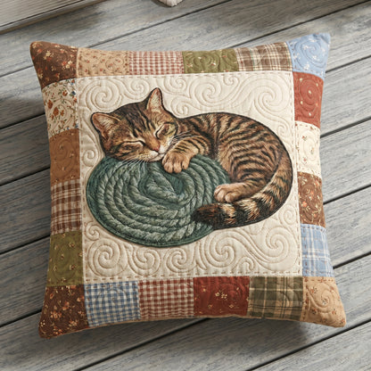 Sleeping Cat Quilted Pillow Case NCU0DV2086