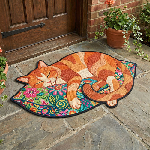 Sleeping Cat Custom Shape Doormat NCU0NNT3098