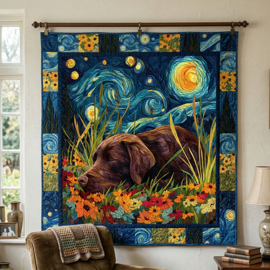 Sleeping Labrador Garden Quilted Blanket NCU0NNT3065