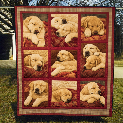 Sleepy Retrivers Quilted Blanket NCU0PT1007