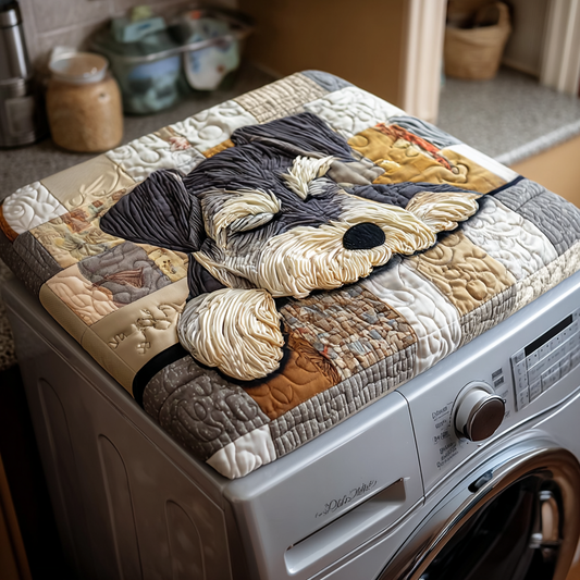 Sleepy Schnauzer Quilted Washer and Dryer Cover NCU0NNT1694