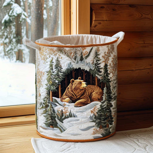 Sleepy Bear Den Quilted Laundry Basket NCU0NNT1219