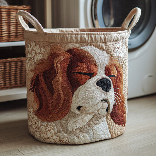 Sleepy King Charles Quilted Laundry Basket NCU0HNH461