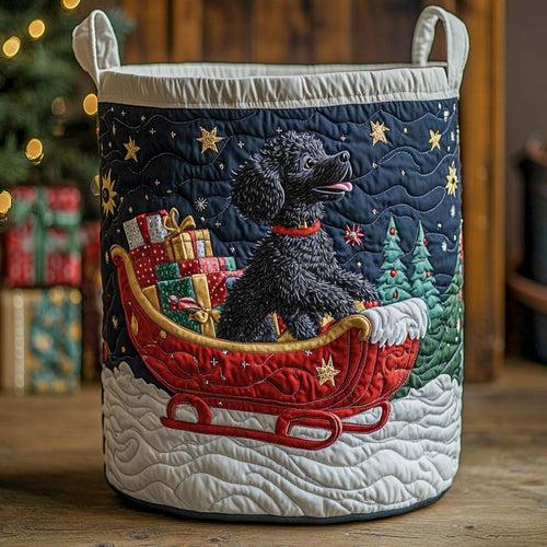 Sleigh Ride Joy Quilted Laundry Basket NCU0NXD655