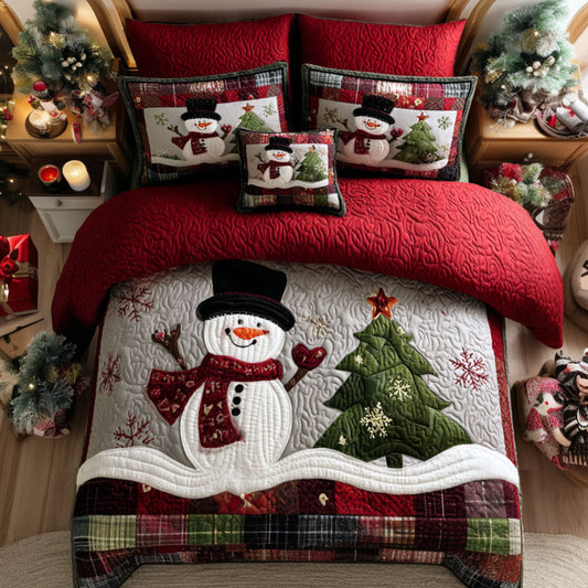 Sleighbell Frost 3-Piece Quilted Bedding Set NCU0PTT1311