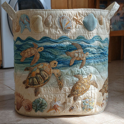 Slow and Serene Quilted Laundry Basket NCU0PTT705