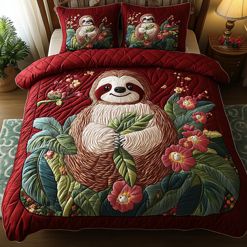 Slow and Steady 3-Piece Quilted Bedding Set NCU0DK2491