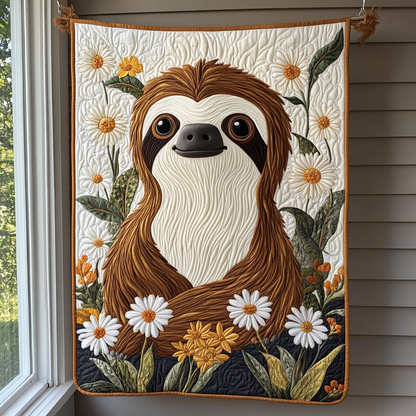 Slumbering Sloth Dreams Quilted Blanket NCU0DK517