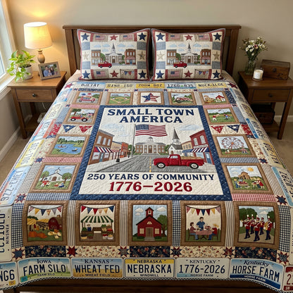 Small Town Legacy 3-Piece Quilted Bedding Set NCU0DV2183