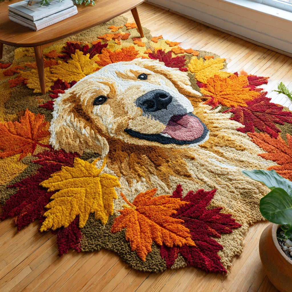 Smiling Golden Autumn Custom Shape Area Rug NCU0PVL876