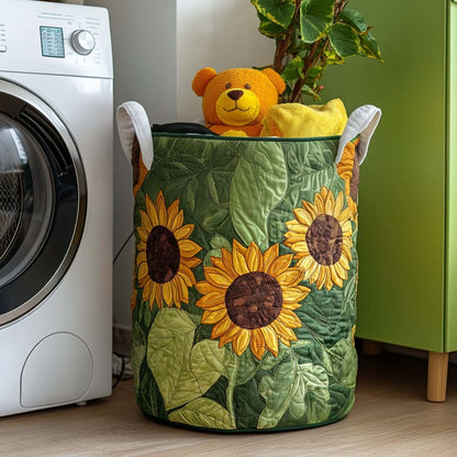 Smiling Sun Days Quilted Laundry Basket NCU0NNT1078
