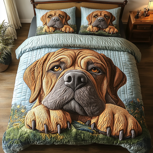 Snout Snuggle 3-Piece Quilted Bedding Set NCU0NVH801