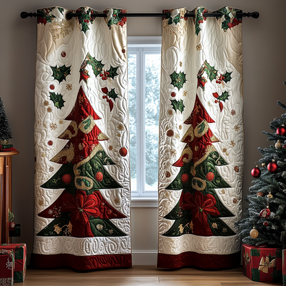 Snow Glow Quilted Curtains NCU0DDK1728