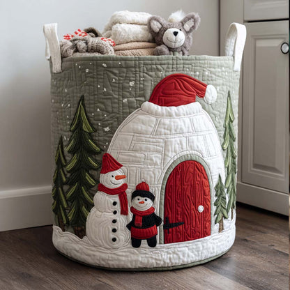 Snow Igloo Quilted Laundry Basket NCU0NNT1763