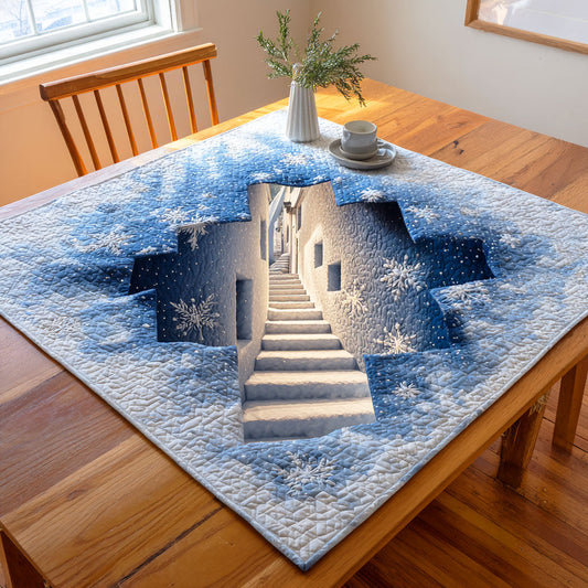 Snow Pathway Glow Quilted Table Topper NCU0NTD513