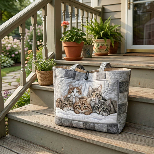 Snow Whiskers Quilted Classic Tote Bag NCU0NTD1846