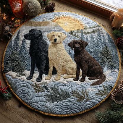 Snowbound Labs Quilted Round Mat NCU0DV1353