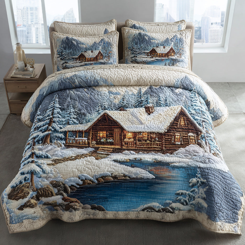 Snowcrest Forest Haven 3-Piece Quilted Bedding Set NCU0NTD1129