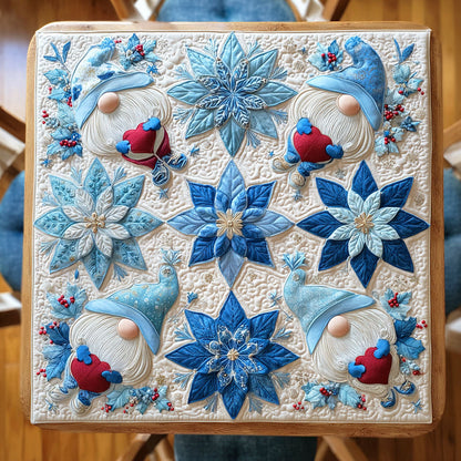 Snowdrift Gnome Quilted Table Topper NCU0NTD484
