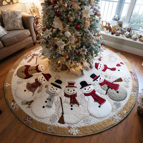 Snowfall Joy Christmas Quilted Tree Skirt NCU0DV1410