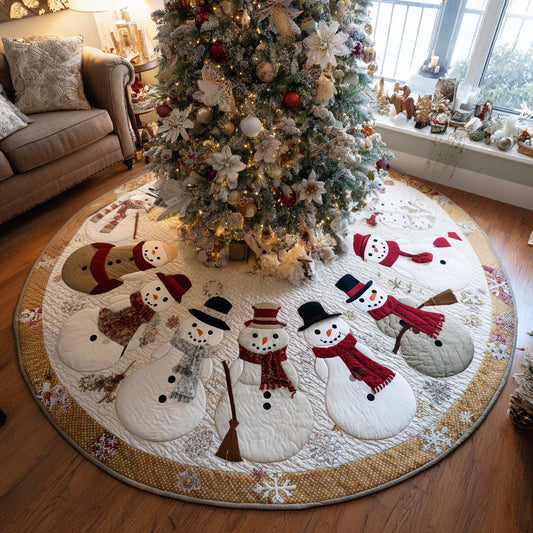 Snowfall Joy Christmas Quilted Tree Skirt NCU0DV1410