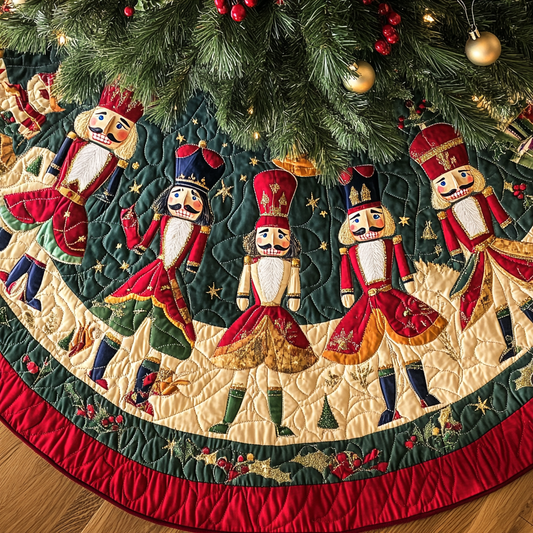 Snowfall Serenade Christmas Quilted Tree Skirt NCU0DK1240