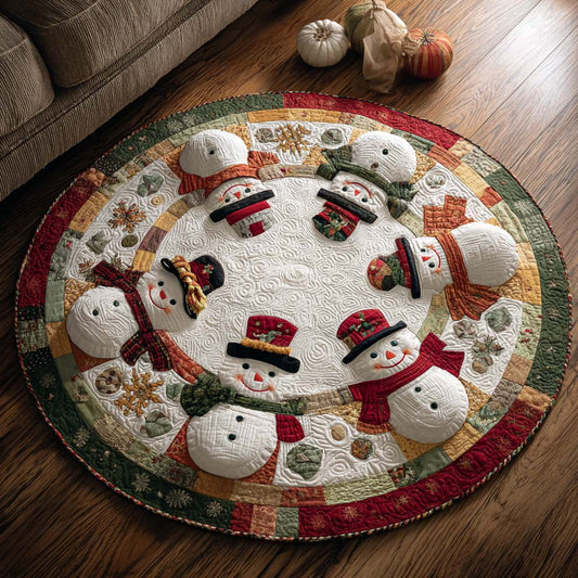 Snowflake Charm Quilted Round Mat NCU0NNT2056