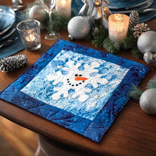 Snowflake Whisper Quilted Table Topper NCU0NTV150