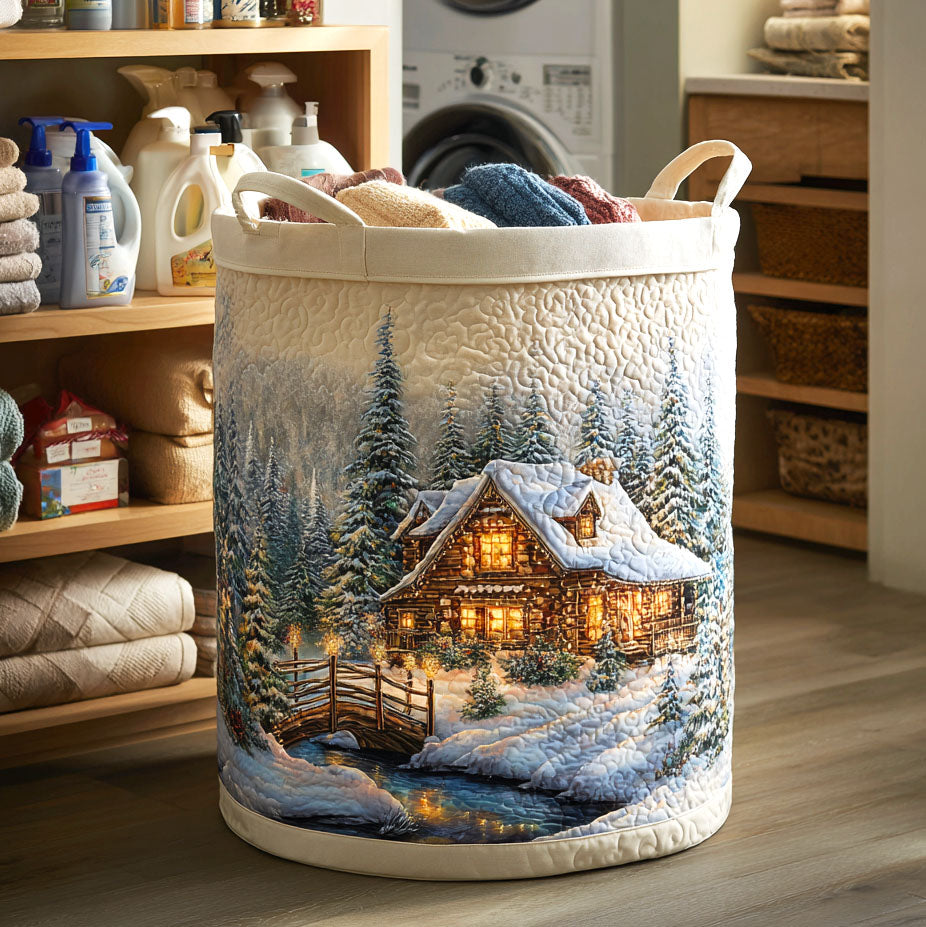 Snowlight Cabin Quilted Laundry Basket NCU0NTV583