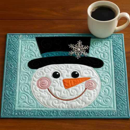 Snowman Smiles Quilted Placemat NCU0NNT1727