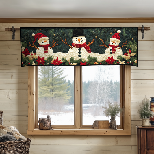Snowman Bliss Quilted Valance NCU0DDK1096