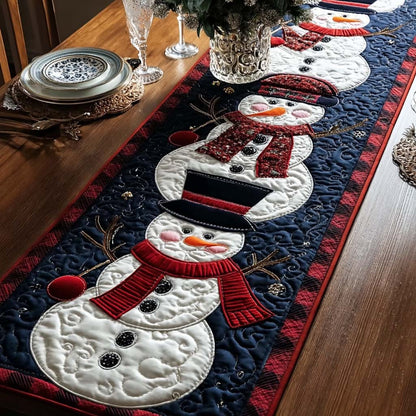 Snowman Cheer Quilted Table Runner NCU0NNT2588