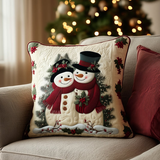 Snowman Cozy Dreams Quilted Pillow Case NCU0HTT145