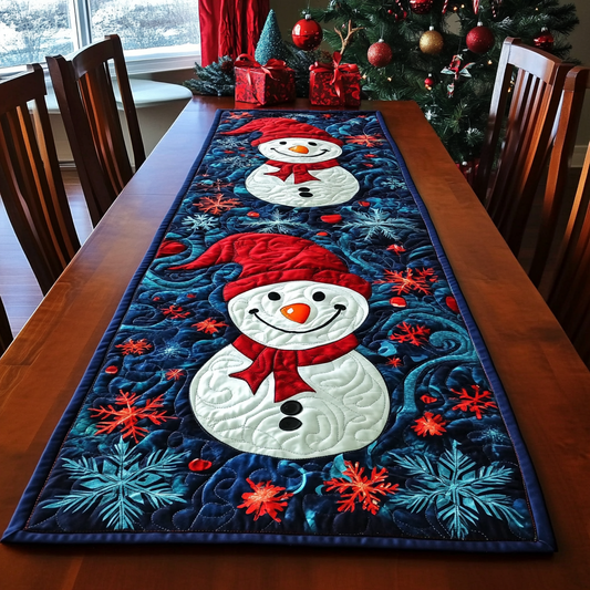 Snowman Delight Quilted Table Runner NCU0DDK1428