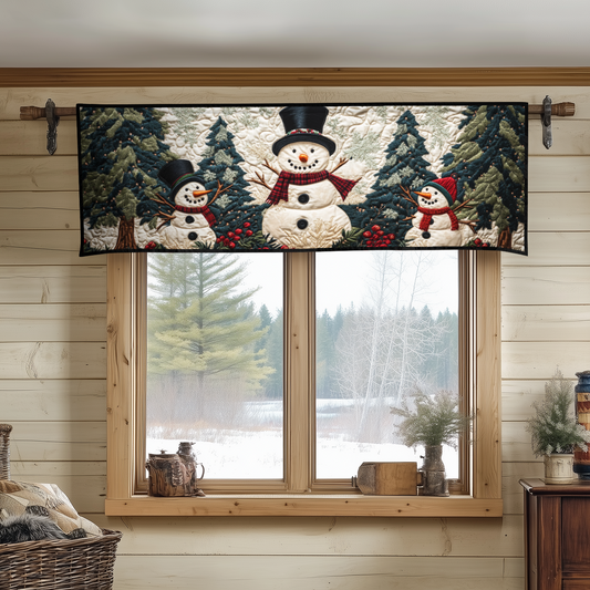 Snowman Delight Quilted Valance NCU0DDK1097