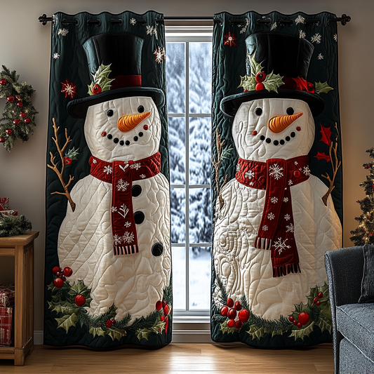 Snowman Dream Quilted Curtains NCU0DDK1722