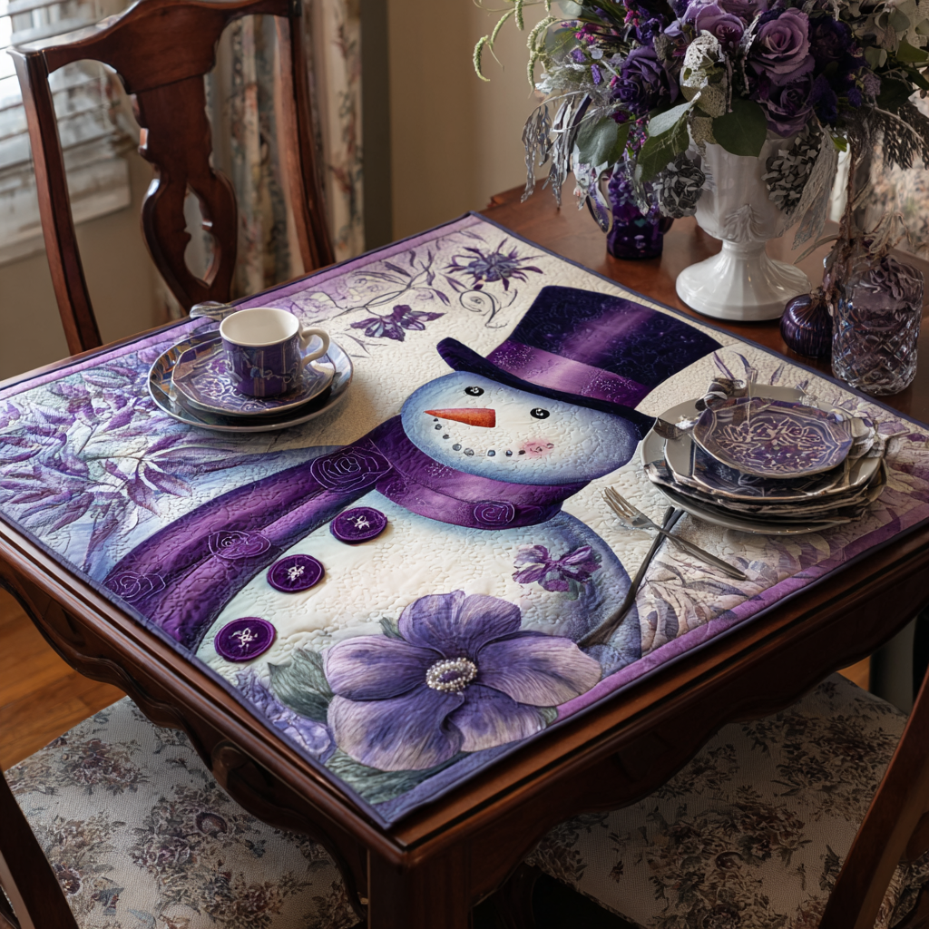 Snowman Dream Quilted Table Topper NCU0DDK1249