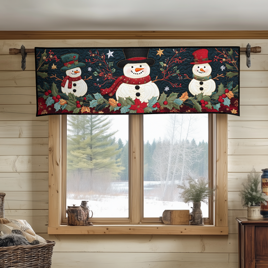 Snowman Glow Quilted Valance NCU0DDK1093